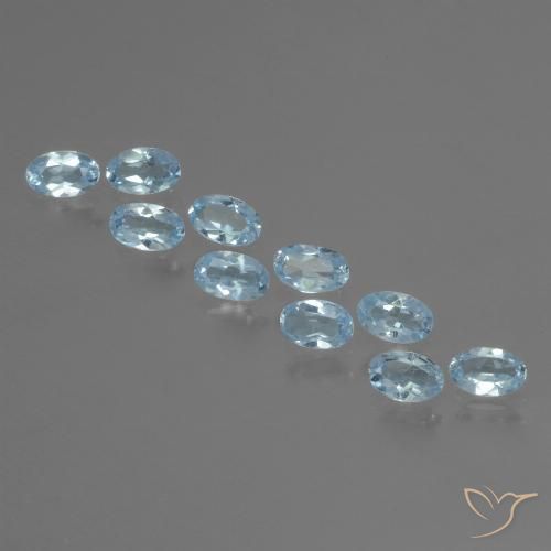 2.77ctw Naturel Bleu ciel Topaze, ovale, VS