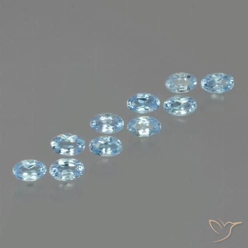3.08ctw Naturel Bleu ciel Topaze, ovale, VS