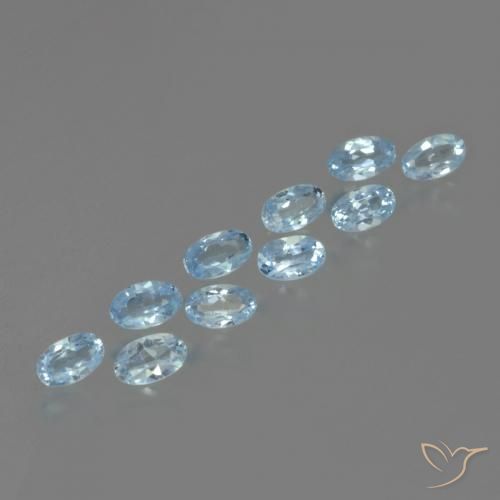 3.25ctw Naturel Bleu ciel Topaze, ovale, VS