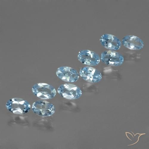 2.90ctw Naturel Bleu ciel Topaze, ovale, VS