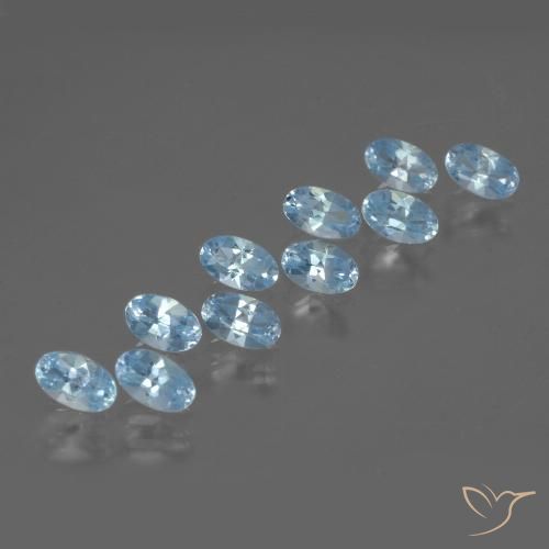 2.83ctw Naturel Bleu ciel Topaze, ovale, VS