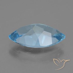 Topaze Bleu Suisse naturelle Marquise, 3.97 ct, VS