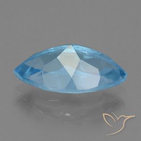 Topaze Bleu Suisse naturelle Marquise, 4.44 ct, VVS-VS