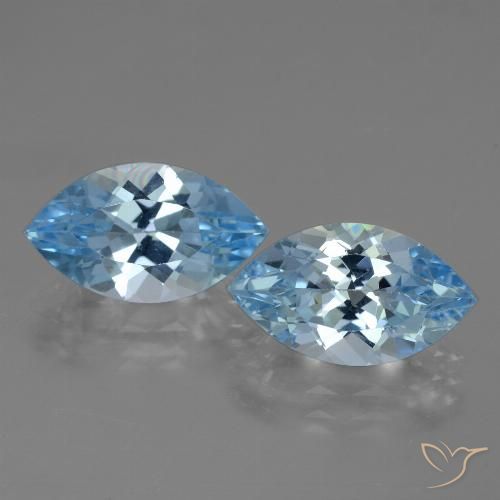 8.18ctw Naturel Bleu Suisse Topaze, Marquise, VVS