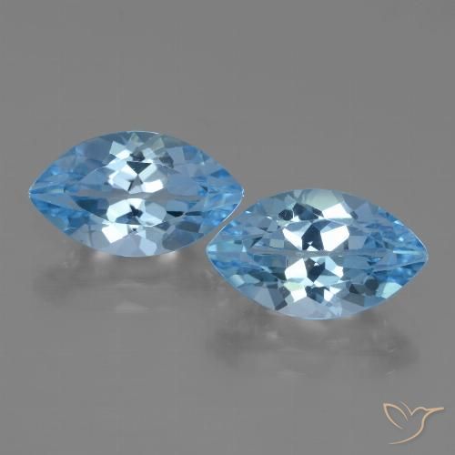 8.41ctw Naturel Bleu Suisse Topaze, Marquise, VVS