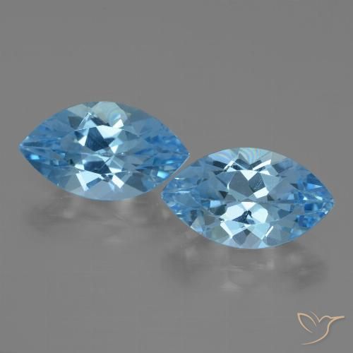 Shop natural 8.20ct Bleu Suisse Topaze gems, Marquise, from Brésil at GemSelect. In stock, global shipping!