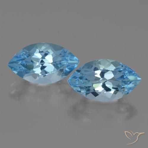 8.67ctw Naturel Bleu ciel Topaze, Marquise, VVS-VS