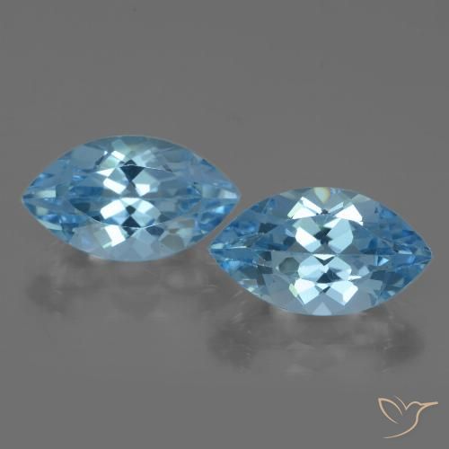 8.46ctw Naturel Bleu Suisse Topaze, Marquise, VVS