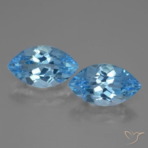 8.20ctw Naturel Bleu ciel Topaze, Marquise, VVS-VS