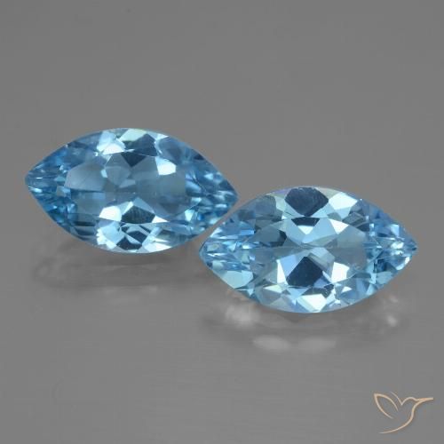 Shop natural 7.23ct Bleu Suisse Topaze gems, Marquise, from Brésil at GemSelect. In stock, global shipping!