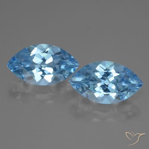 Shop natural 8.40ct Bleu Suisse Topaze gems, Marquise, from Brésil at GemSelect. In stock, global shipping!