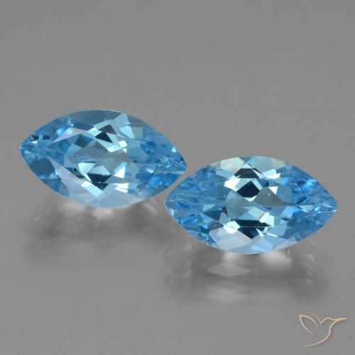 Shop natural 8.16ct Bleu Suisse Topaze gems, Marquise, from Brésil at GemSelect. In stock, global shipping!