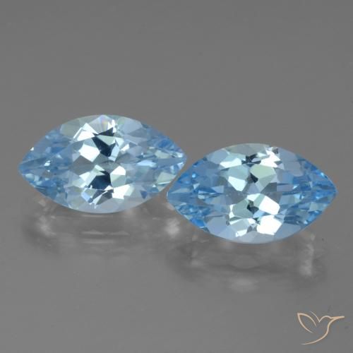 8.32ctw Naturel Bleu ciel Topaze, Marquise, VVS-VS