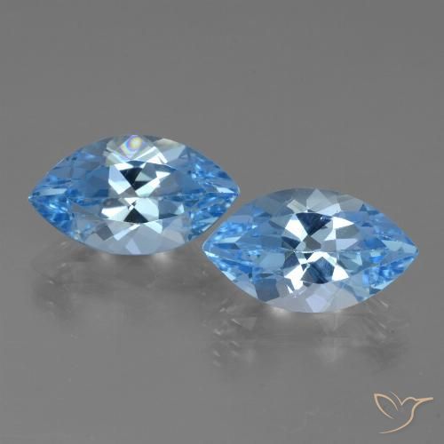8.36ctw Naturel Bleu ciel Topaze, Marquise, VVS-VS