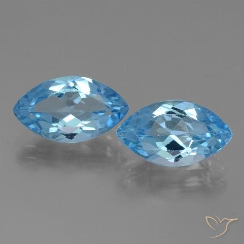 7.91ctw Naturel Bleu ciel Topaze, Marquise, VS