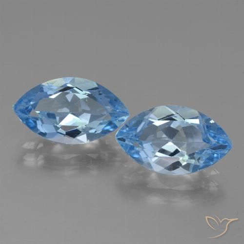 8.37ctw Naturel Bleu ciel Topaze, Marquise, VVS