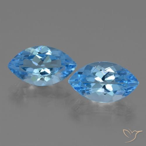 Shop natural 8.55ct Bleu Suisse Topaze gems, Marquise, from Brésil at GemSelect. In stock, global shipping!