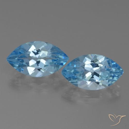8.11ctw Naturel Bleu ciel Topaze, Marquise, VVS