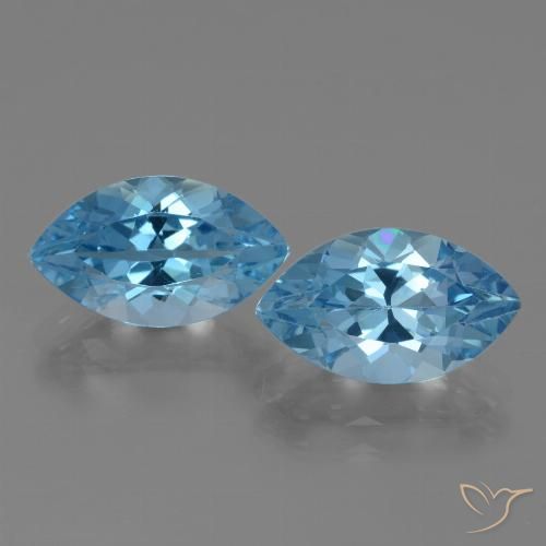 8.67ctw Naturel Bleu ciel Topaze, Marquise, VVS-VS