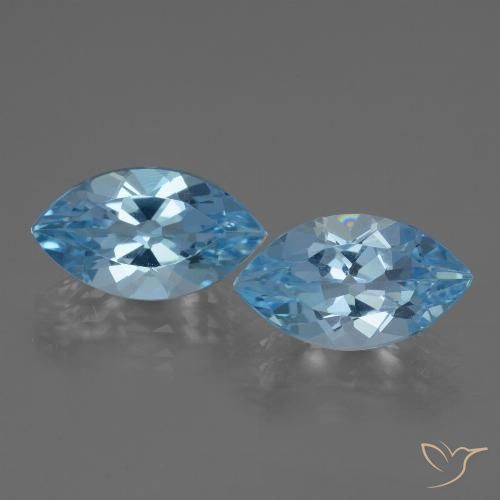 7.54ctw Naturel Bleu ciel Topaze, Marquise, VVS