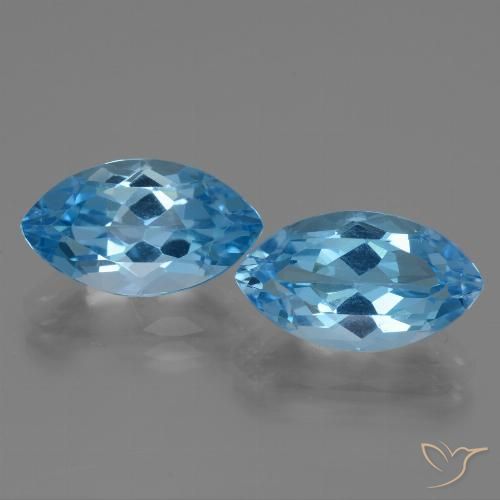 9.50ctw Naturel Bleu ciel Topaze, Marquise, VVS