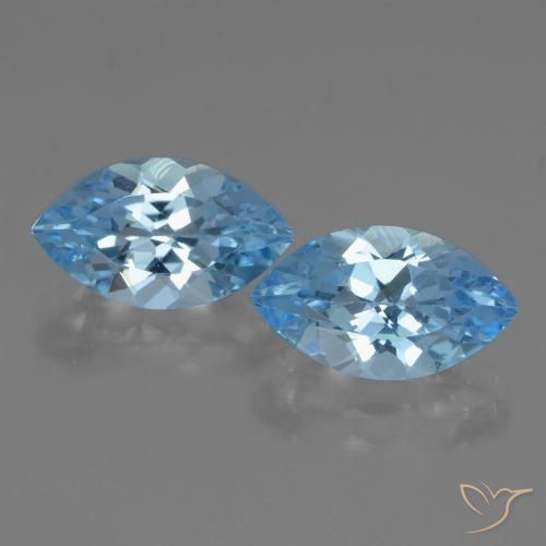 8.10ctw Naturel Bleu ciel Topaze, Marquise, VVS