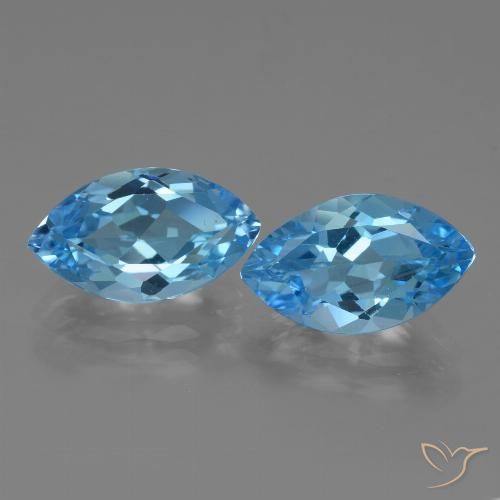 8.43ctw Naturel Bleu Suisse Topaze, Marquise, VVS