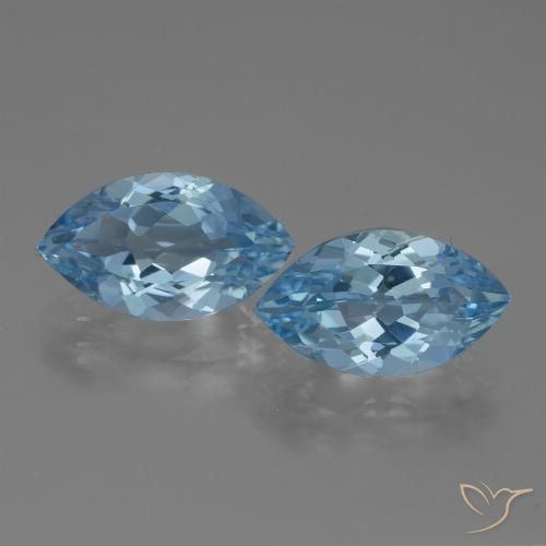 8.23ctw Naturel Bleu ciel Topaze, Marquise, VVS