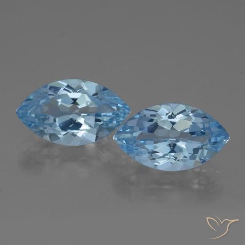 8.21ctw Naturel Bleu ciel Topaze, Marquise, VVS
