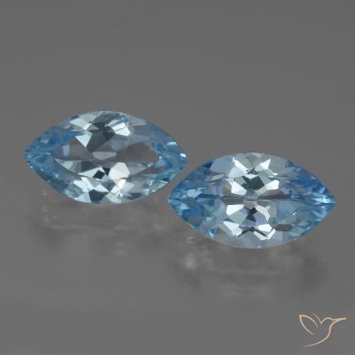 8.03ctw Naturel Bleu ciel Topaze, Marquise, VVS