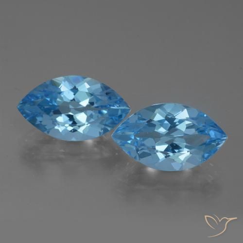 8.33ctw Naturel Bleu Suisse Topaze, Marquise, VVS
