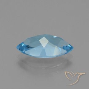 Topaze Bleu Suisse naturelle Marquise, 3.85 ct, VVS