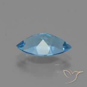 Topaze Bleu Suisse naturelle Marquise, 3.67 ct, VVS