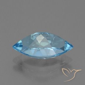 Topaze Bleu Suisse naturelle Marquise, 4.29 ct, VVS