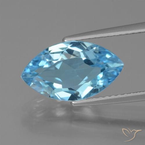 3.80ct Naturel Bleu ciel Topaze, Marquise, VVS