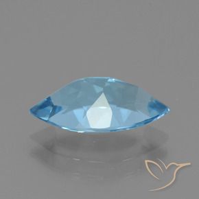 Topaze Bleu Suisse naturelle Marquise, 3.70 ct, VVS