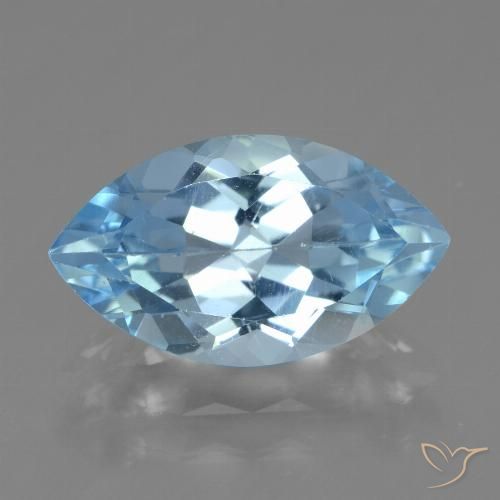 Topaze Bleu ciel naturelle Marquise, 4.11 ct, VVS-VS