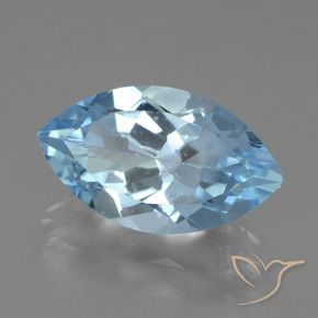 Topaze Bleu ciel naturelle Marquise, 4.11 ct, VVS-VS