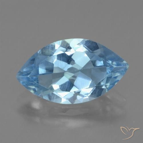 3.82ct Naturel Bleu Suisse Topaze, Marquise, VVS