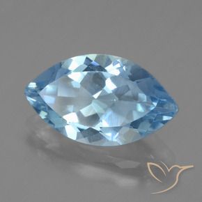 Topaze Bleu Suisse naturelle Marquise, 3.82 ct, VVS