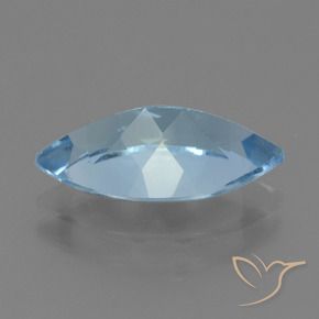 Topaze Bleu Suisse naturelle Marquise, 3.82 ct, VVS