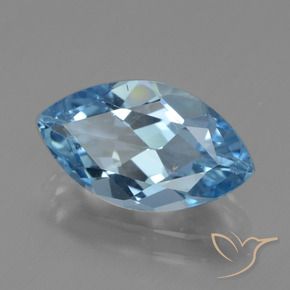 Topaze Bleu Suisse naturelle Marquise, 3.64 ct, VS