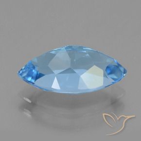 Topaze Bleu Suisse naturelle Marquise, 4.27 ct, VVS-VS