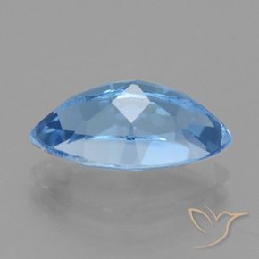 Topaze Bleu Suisse naturelle Marquise, 4.71 ct, VVS
