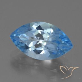 Topaze Bleu Suisse naturelle Marquise, 4.12 ct, VVS-VS