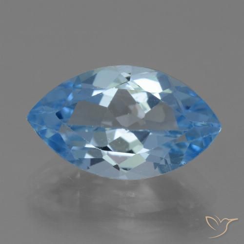 4.40ct Naturel Bleu Suisse Topaze, Marquise, VVS-VS