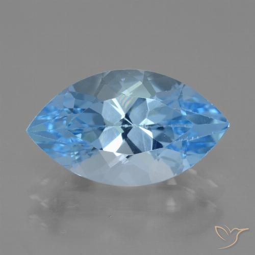 4.35ct Naturel Bleu Suisse Topaze, Marquise, VVS