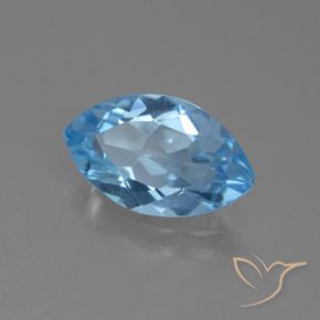 Topaze Bleu ciel naturelle Marquise, 3.57 ct, VS
