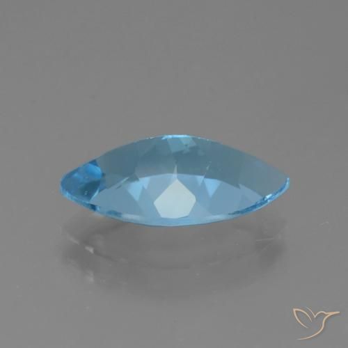 Topaze Bleu Suisse naturelle Marquise, 4.12 ct, VVS-VS