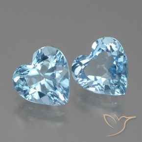 Shop natural 5.78ct Bleu ciel Topaze gems, Cœur, from Brésil at GemSelect. In stock, global shipping!